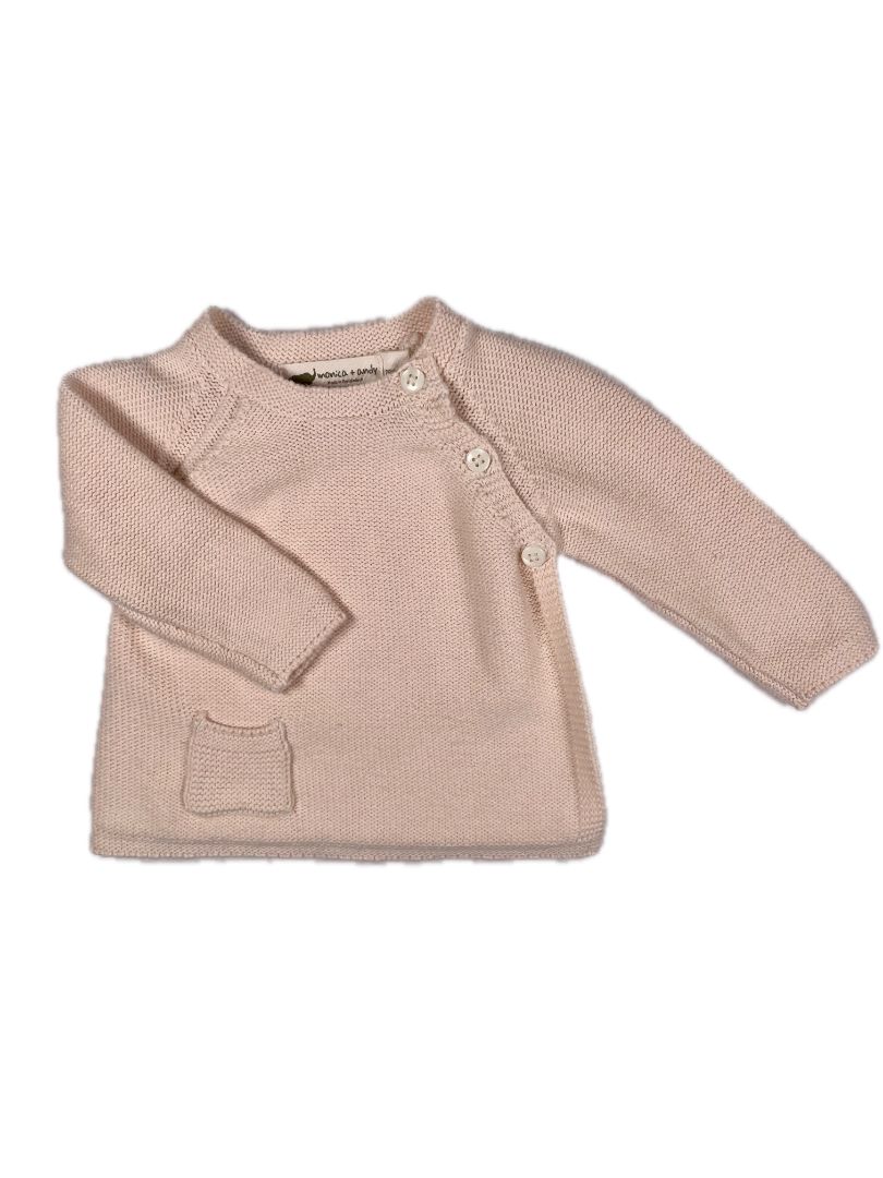 Newborn, Monica + Andy, Cream, Sweater knit top + leggings SET