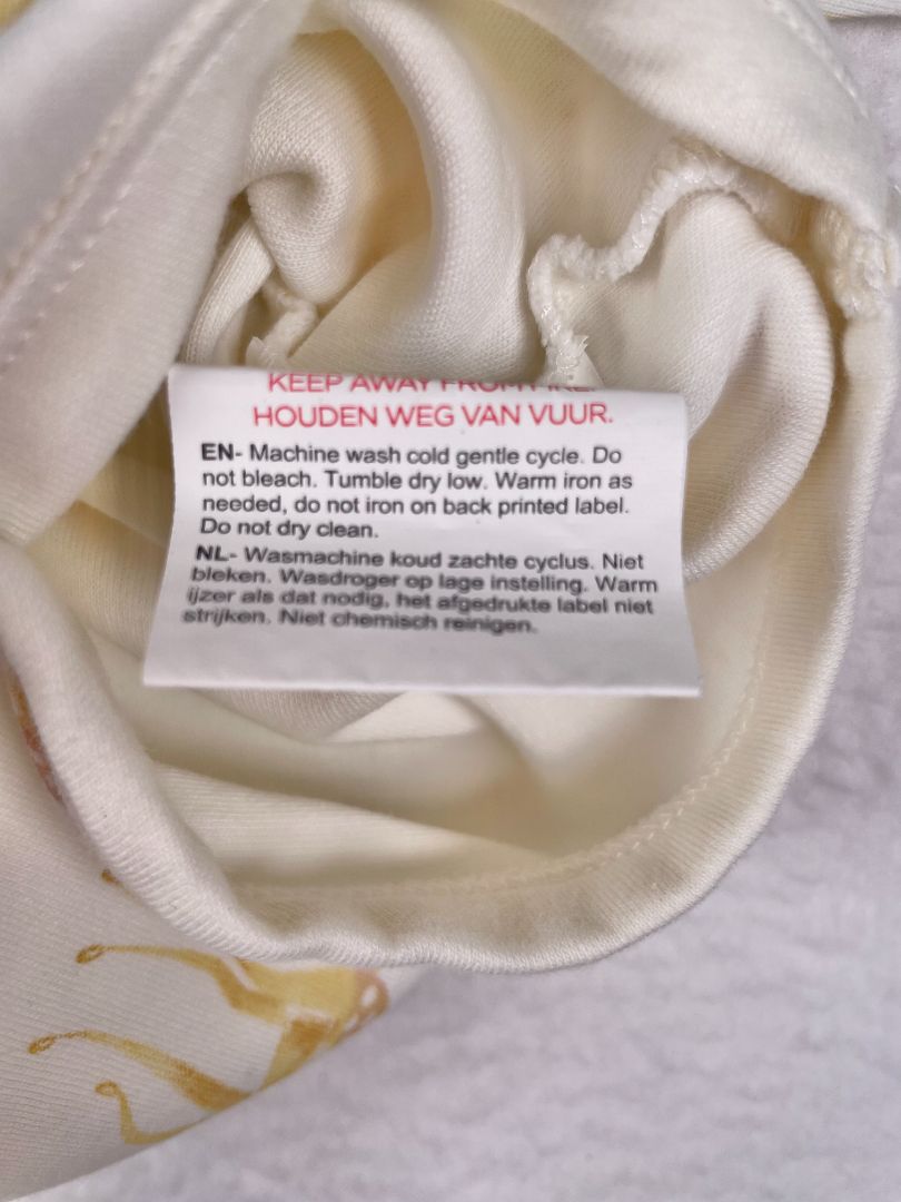 0-3 mo, Pehr, White, Giraffe print organic cotton long-sleeve bodysuit