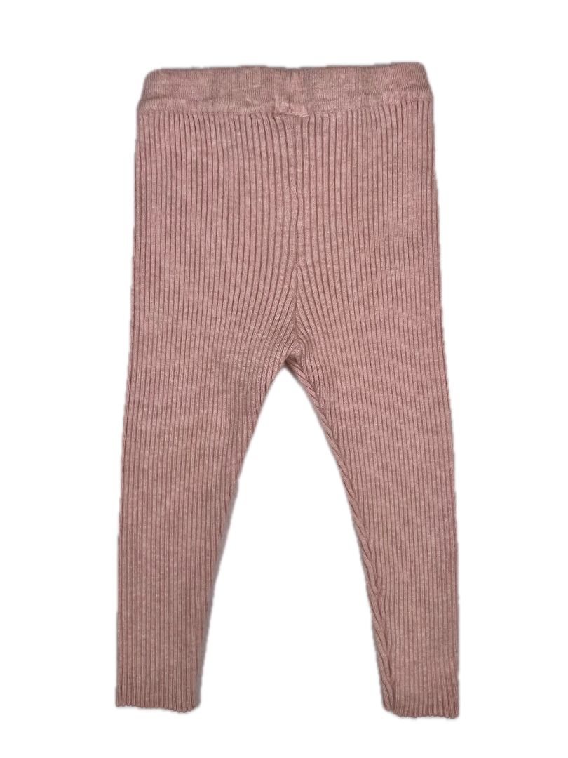 18-24 mo, Zara, Pink, Ribbed sweater leggings, decorative tie