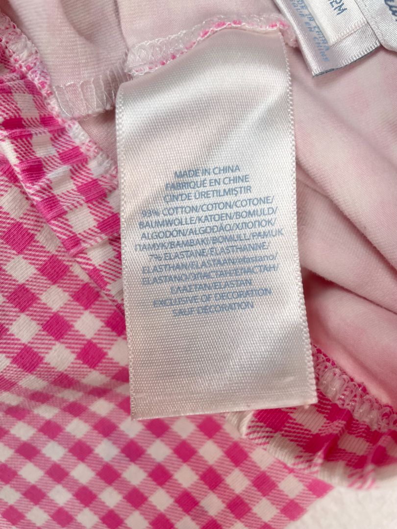 12 mo, Ralph Lauren, Pink, Gingham stretch legging