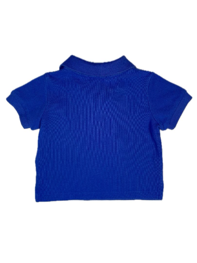 3 mo, Ralph Lauren, Blue, Short-sleeve polo shirt, orange emblem