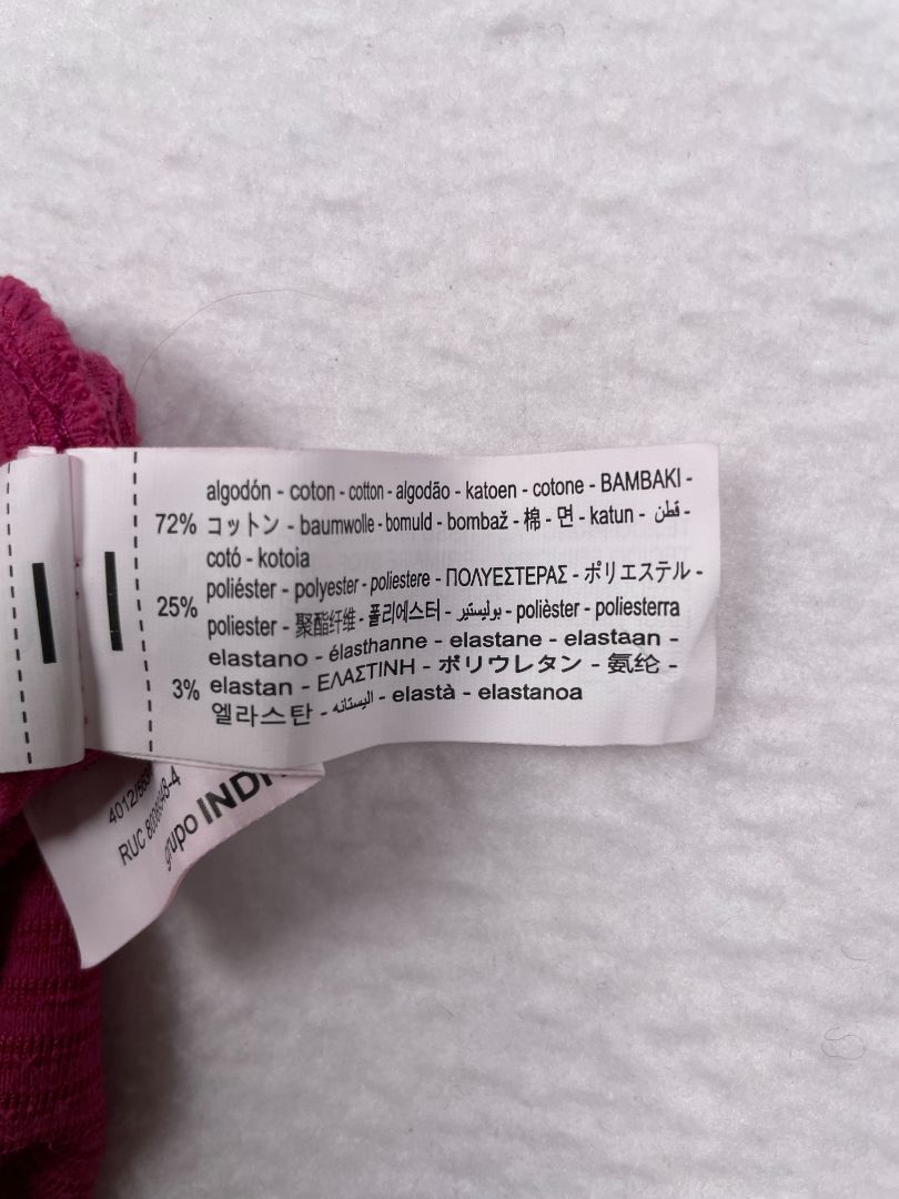 9-12 mo, Zara, Dark Pink, Corduroy overalls w/ flutter sleeves