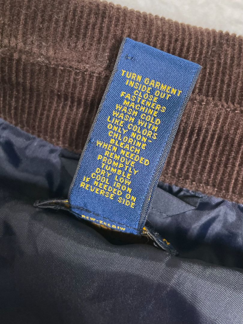 3/3T, Polo Ralph Lauren, Blue, Quilted snap-up barn jacket, corduroy collar