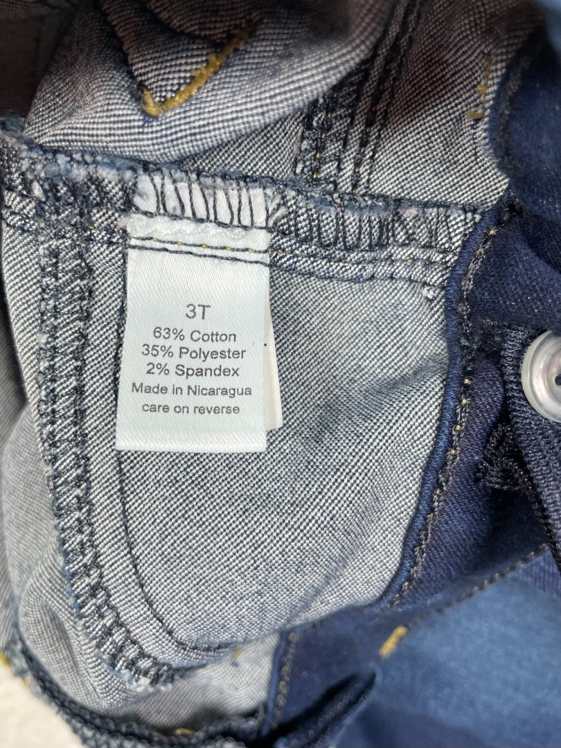 3/3T, Jumping Beans, Blue, Jeans, adjustable w/ snap closure