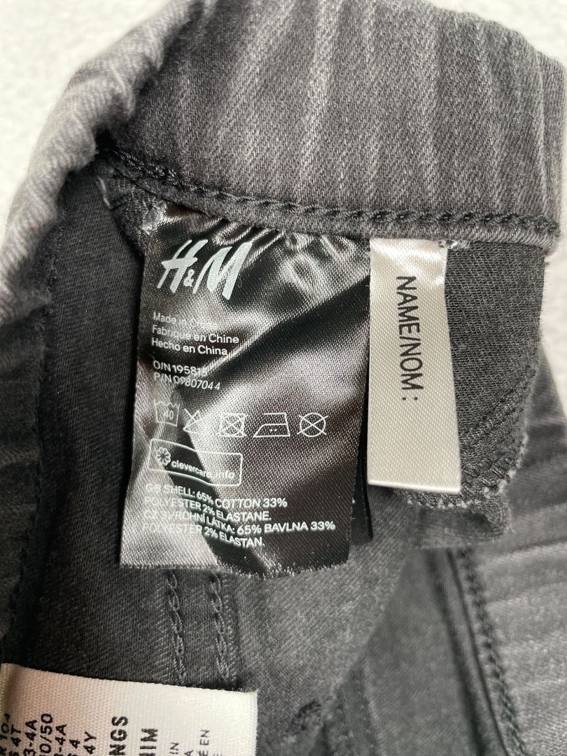 4/4T, H&M, Black, Skinny pull-on jean leggings