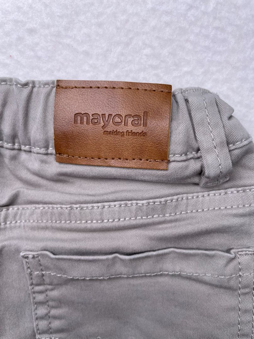 18 mo, Mayoral, Grey, Slim fit pants, adjustable