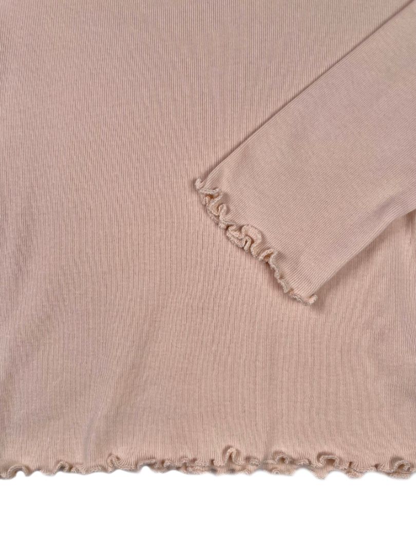 3-4, Zara, Cream, Long-sleeve shirt, ruffle hem and cuffs