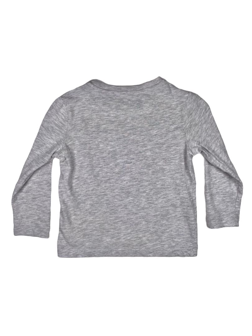 2/2T, H&M, Grey, Basic long-sleeve shirt
