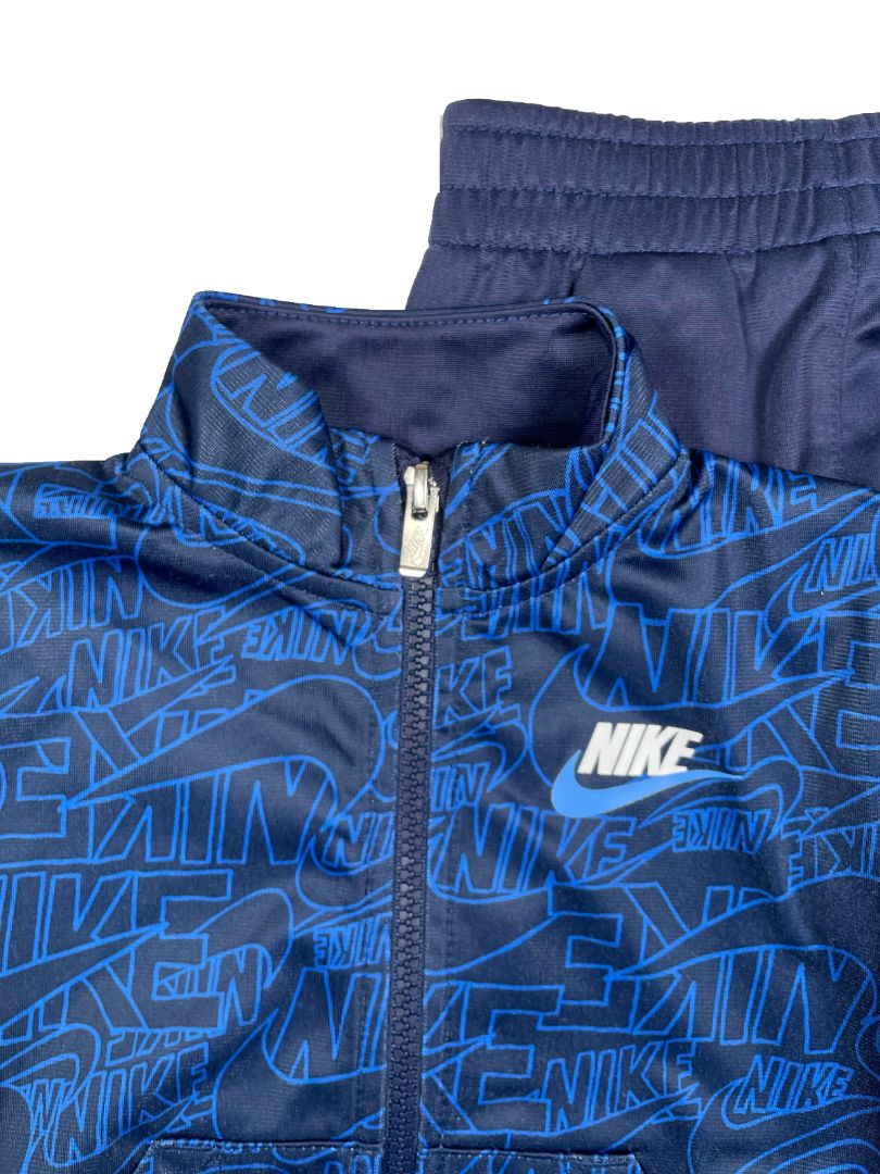 18 mo, Nike, Blue, Logo zip-up activewear jacket + pants SET
