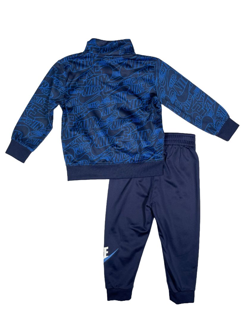 18 mo, Nike, Blue, Logo zip-up activewear jacket + pants SET