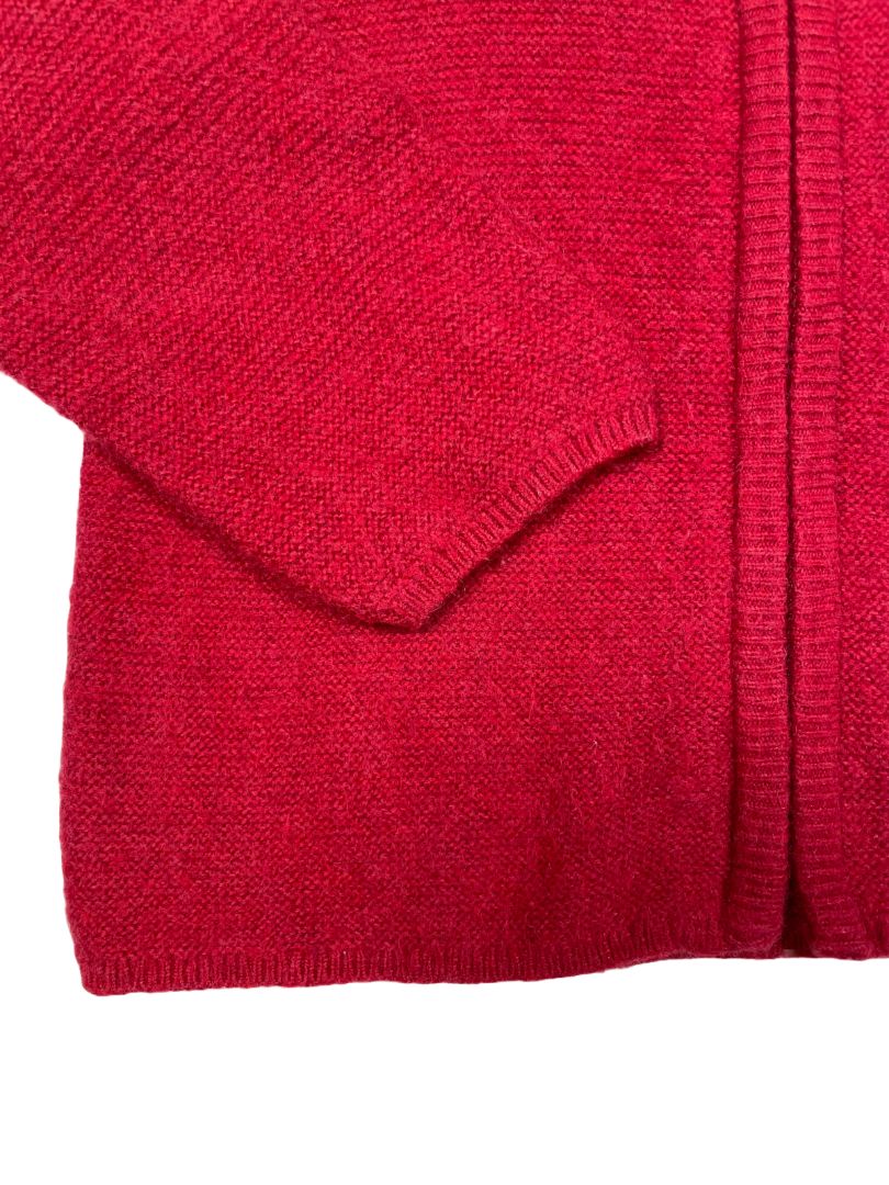 6-12 mo, babyGap, Red, Zip-up hooded sweater with bear ears