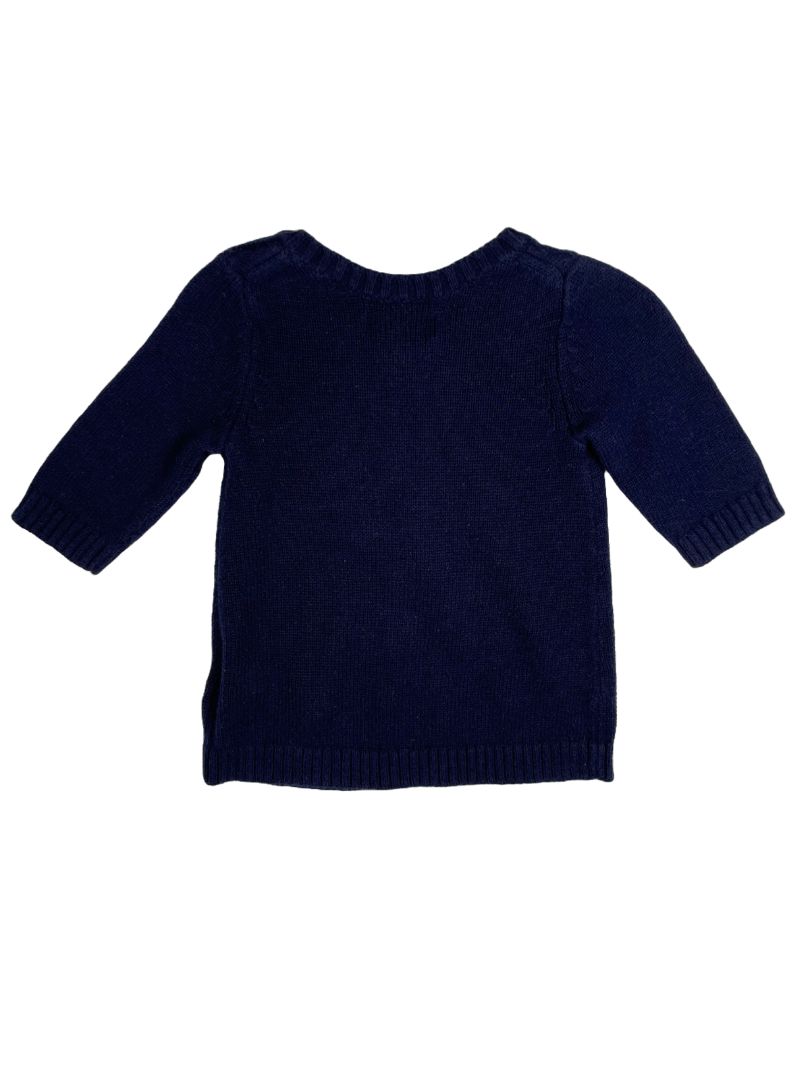 0-3 mo, babyGap, Blue, Long-sleeve sweater dress w/ large knitted heart
