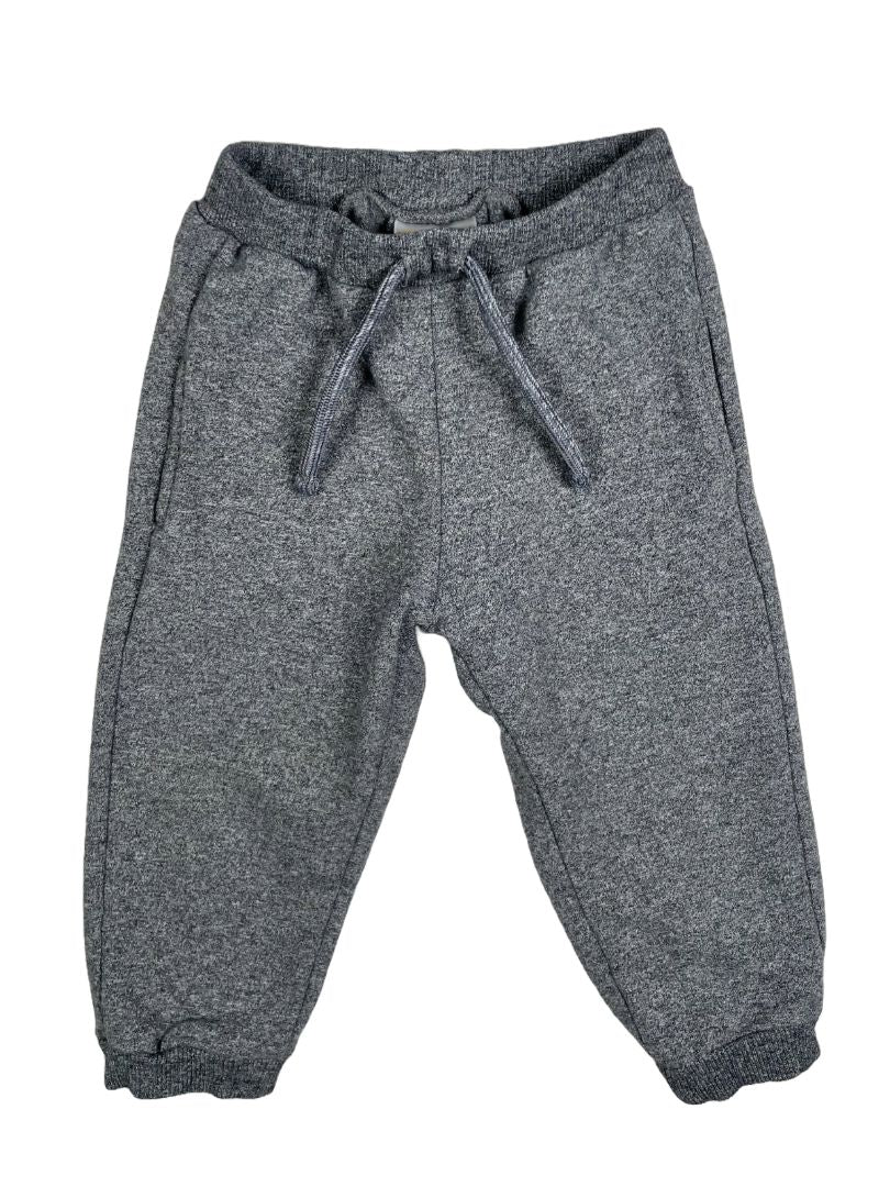 6-9 mo, Mayoral, Grey, Pull-on joggers, soft cotton + stretch, decorative tie