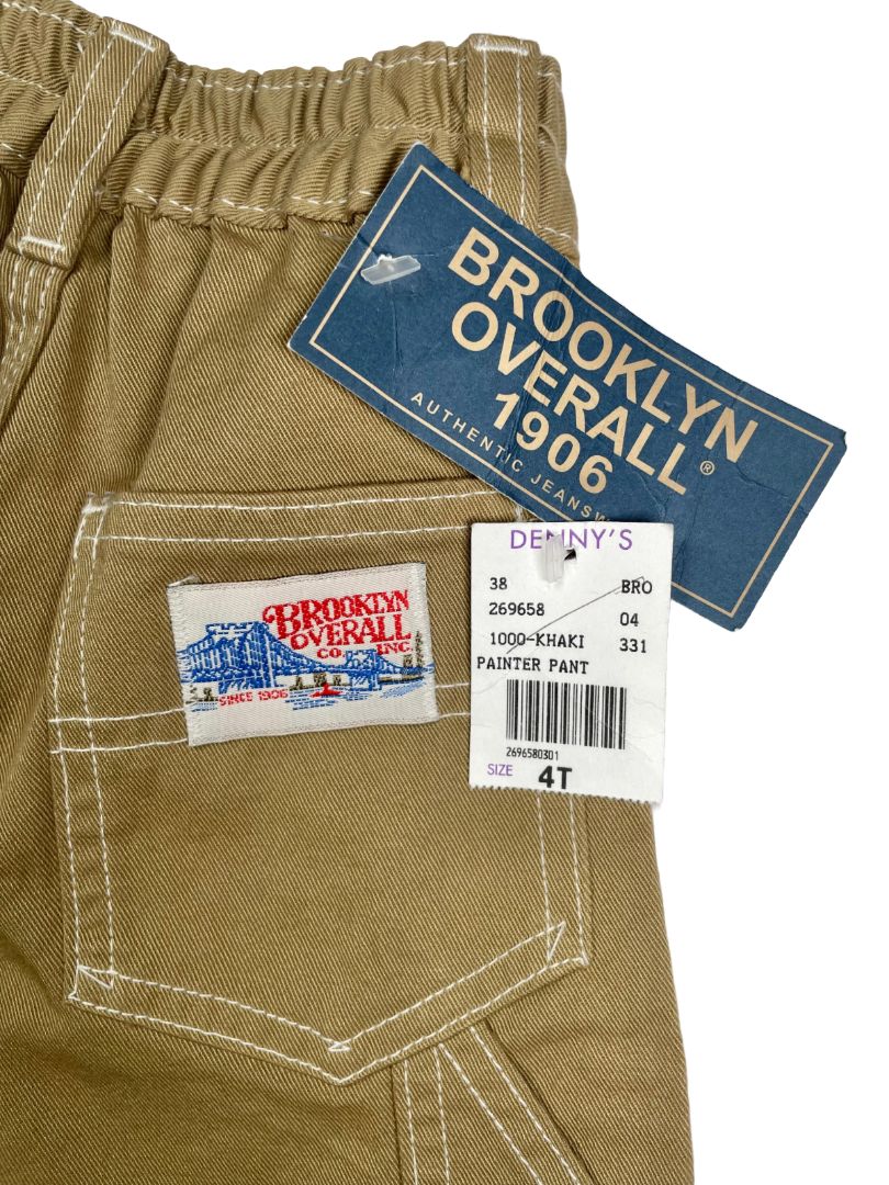 4/4T, Brooklyn Overall Co. 1906, Brown, New w/ tags - Khaki painter pants