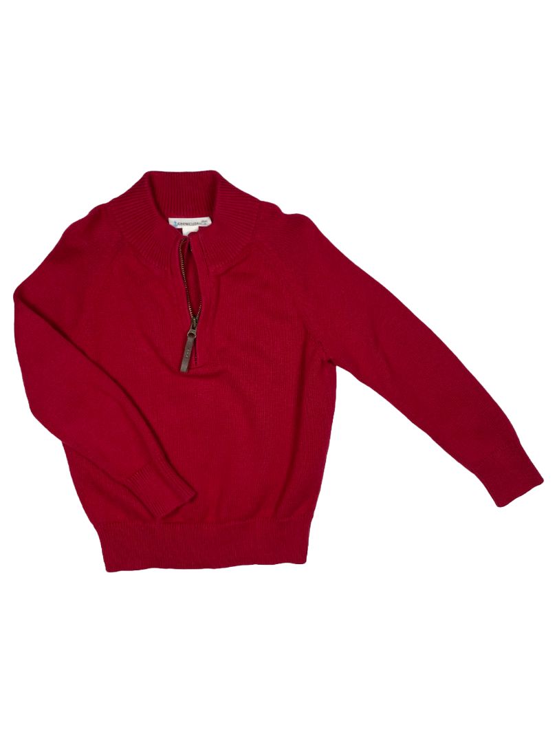 2/2T, J.Crew Crewcuts, Red, Half-zip pullover sweater
