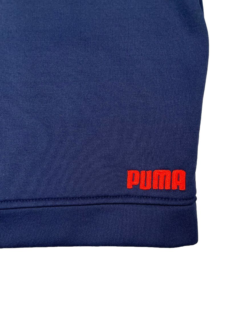 24 mo, PUMA, Blue, Zip-up hoodie, neon orange accents