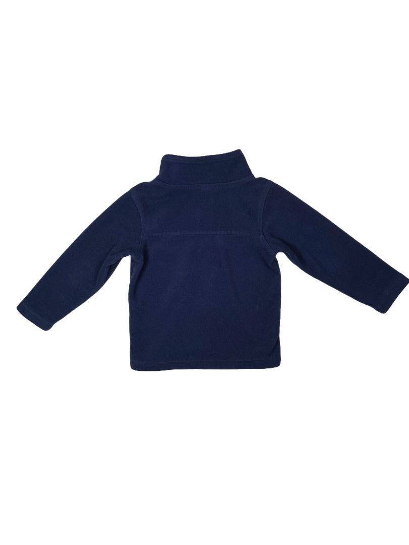 2/2T, Carter's, Blue, Fleece zip-up jacket, blue/green zipper