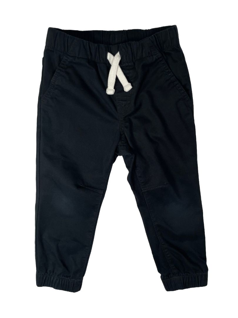 2/2T, Cat & Jack, Black, Drawstring woven joggers