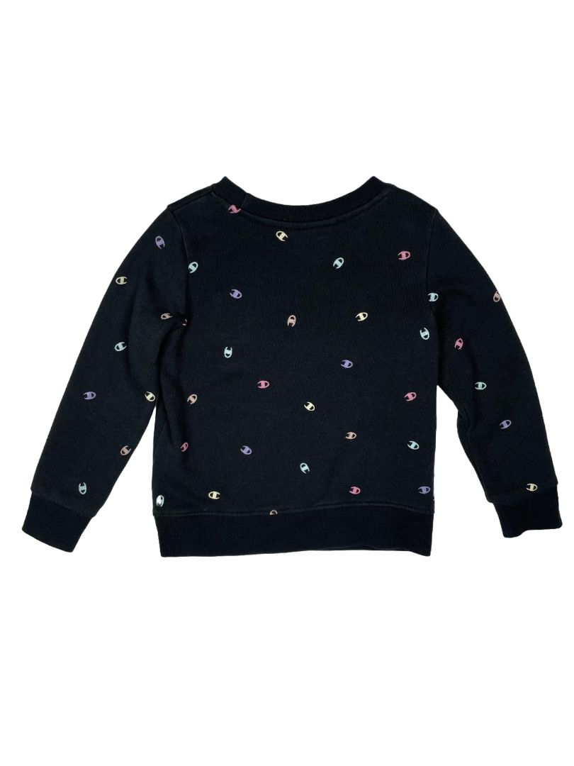 5/5T, Champion, Black, Pastel logo pullover sweatshirt