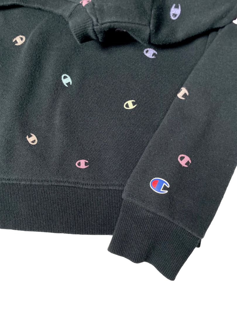 5/5T, Champion, Black, Pastel logo pullover sweatshirt