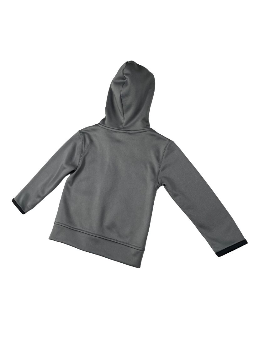 3/3T, Under Armour, Grey, Zip-up hoodie, fleece-lined, green logo