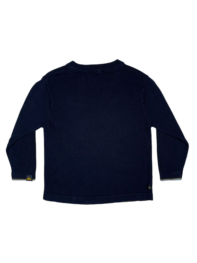 4/4T, Quicksilver, Blue, Pullover sweater, light blue/tan stripes and hems