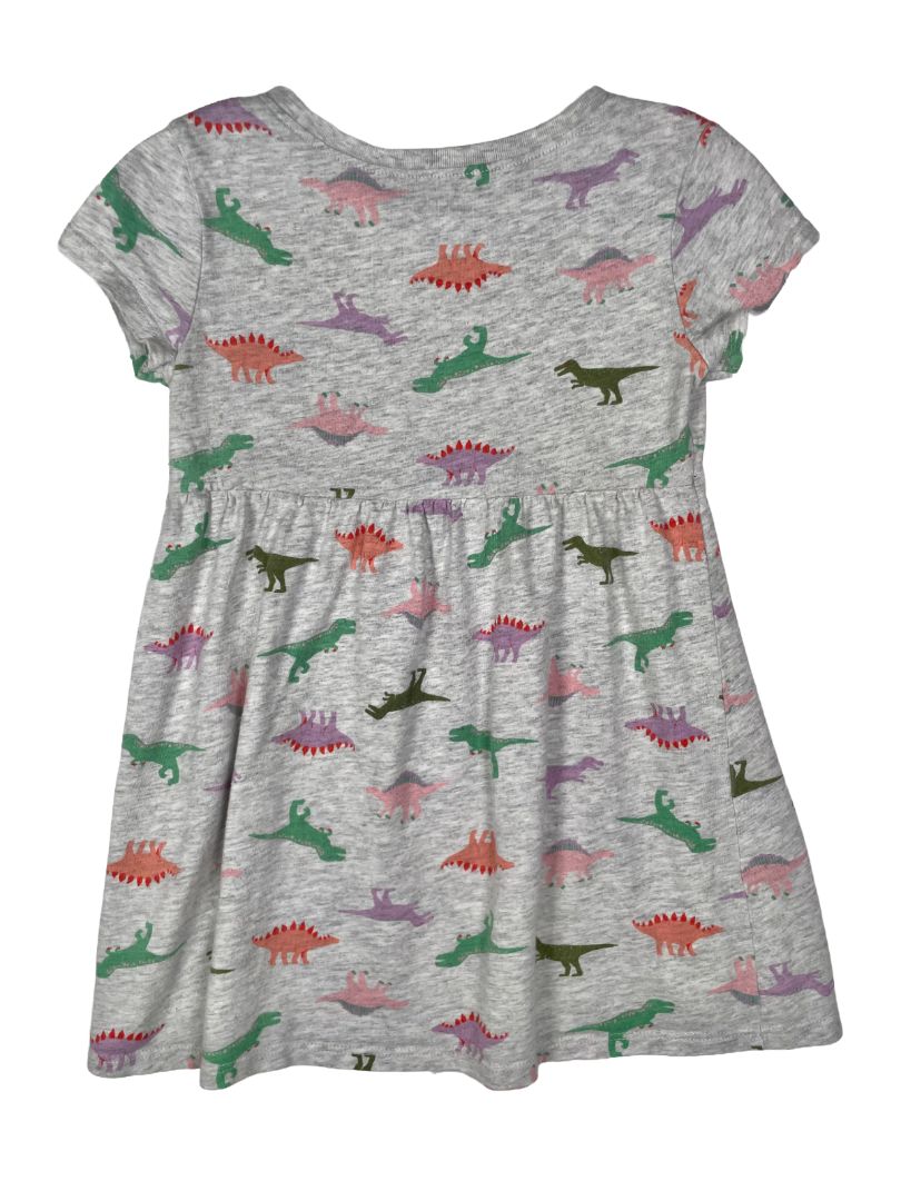 3/3T, Old Navy, Grey, Short-sleeve dinosaur dress