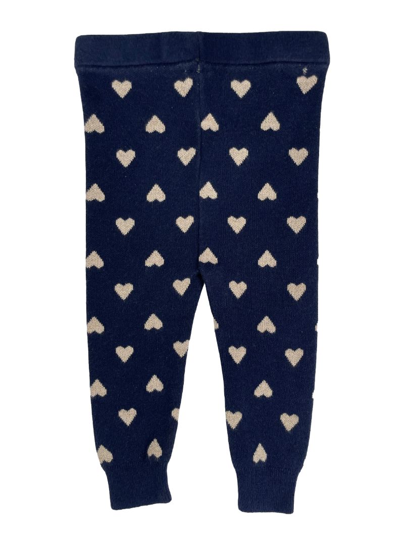 12-18 mo, babyGap, Blue, Pull-on knit leggings with sparkly gold hearts
