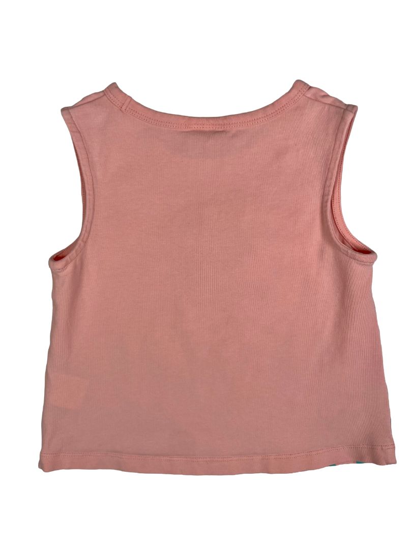 2-3, Polarn O. Pyret, Pink, Cute leopard tank top, appliqué flower