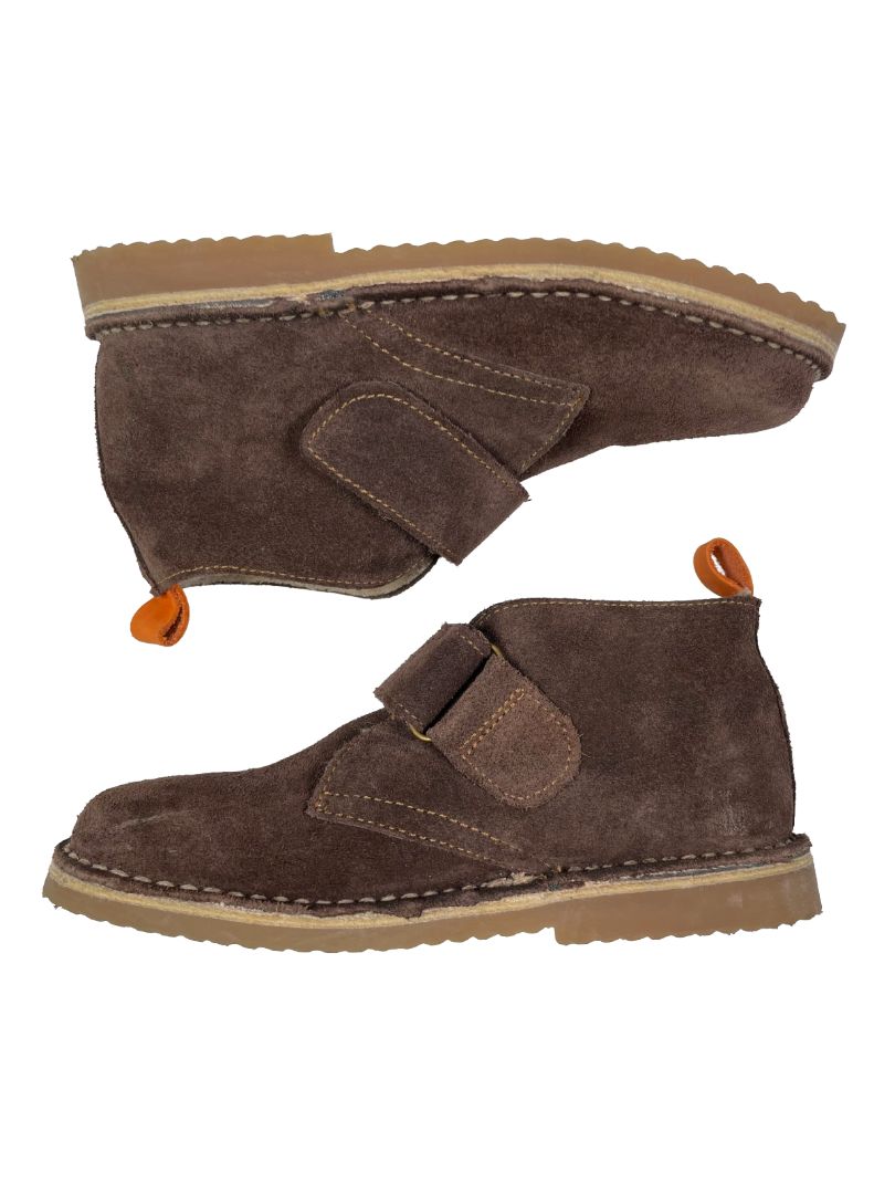 Size 13, Boden, Brown, Suede desert boots, cozy lined, velcro strap