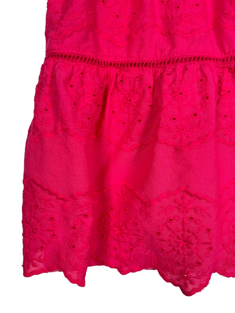2/2T, babyGap, Pink, Bell sleeve tiered embroidered dress
