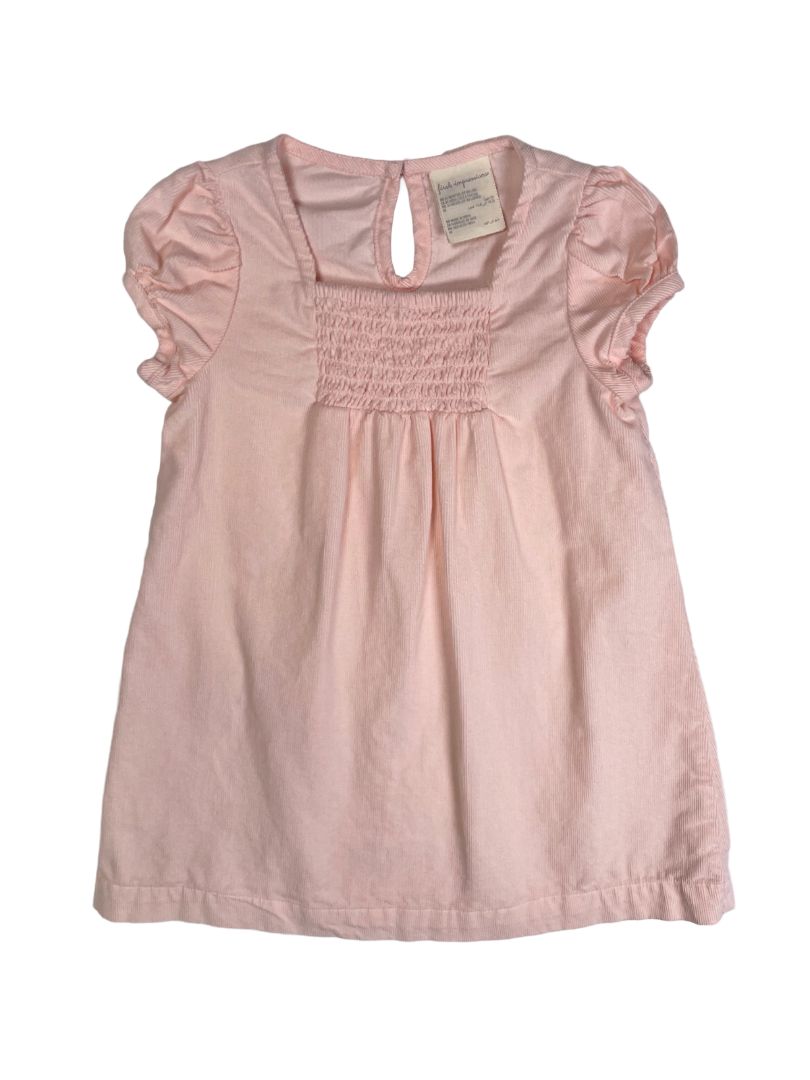 24 mo, First Impressions, Pink, Cap sleeve corduroy dress, smocking at chest