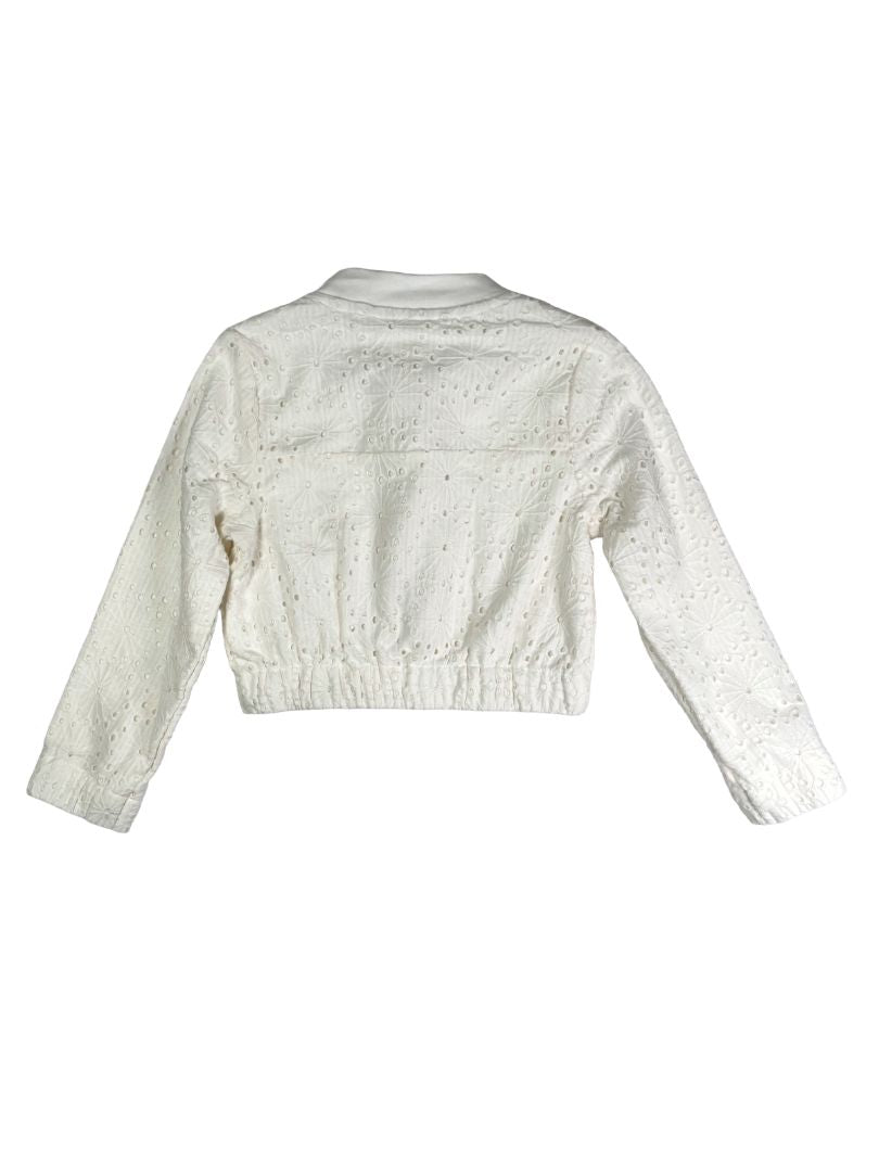 2/2T, Happily Grey, Cream, Embroidered bomber jacket