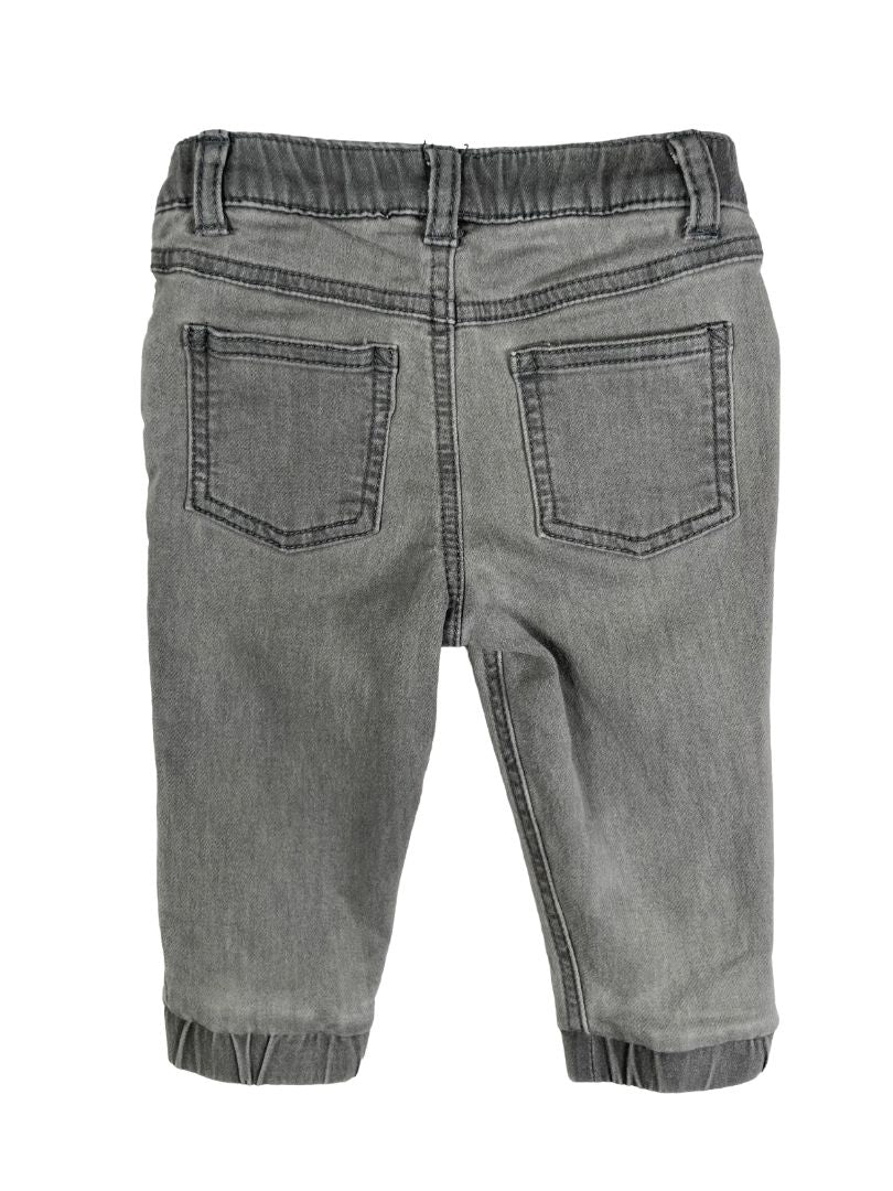 12 mo, First Impressions, Grey, Pull-on jeans, decorative tie