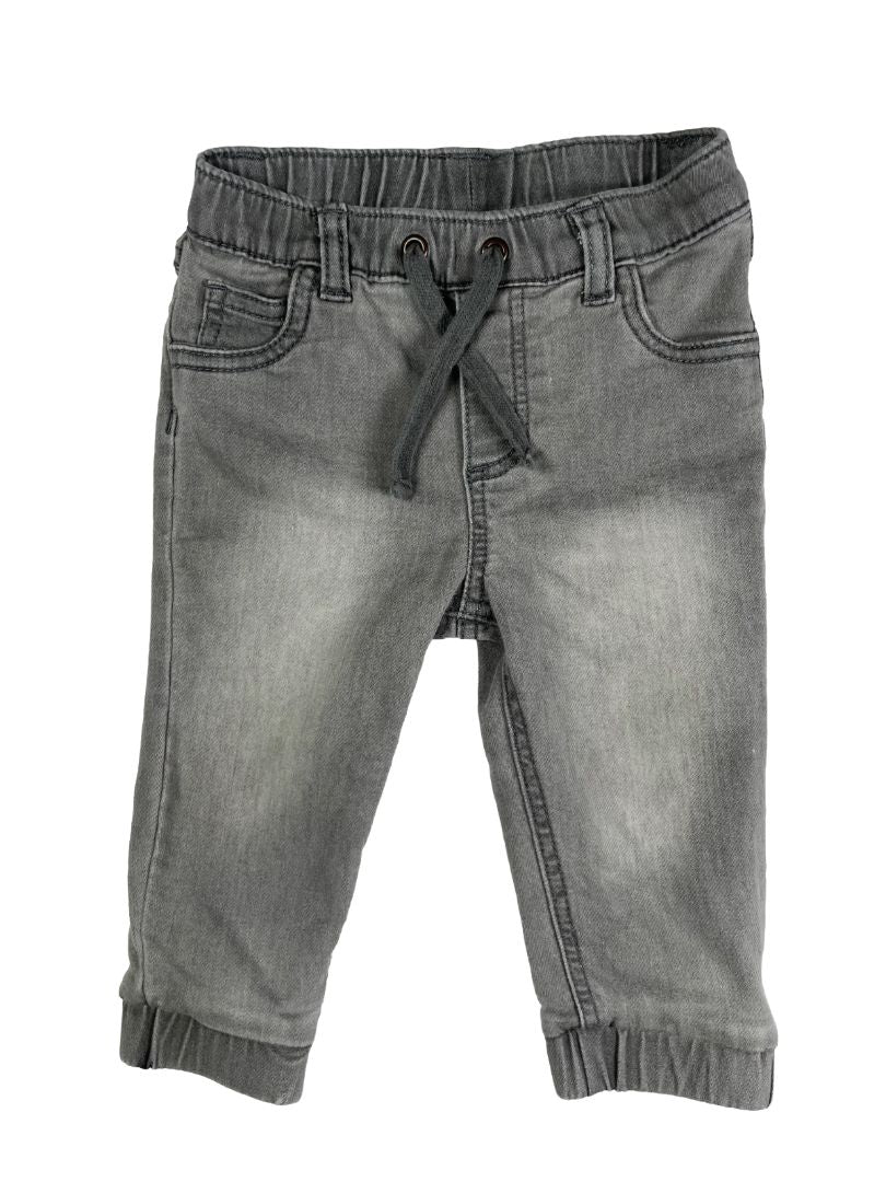 12 mo, First Impressions, Grey, Pull-on jeans, decorative tie