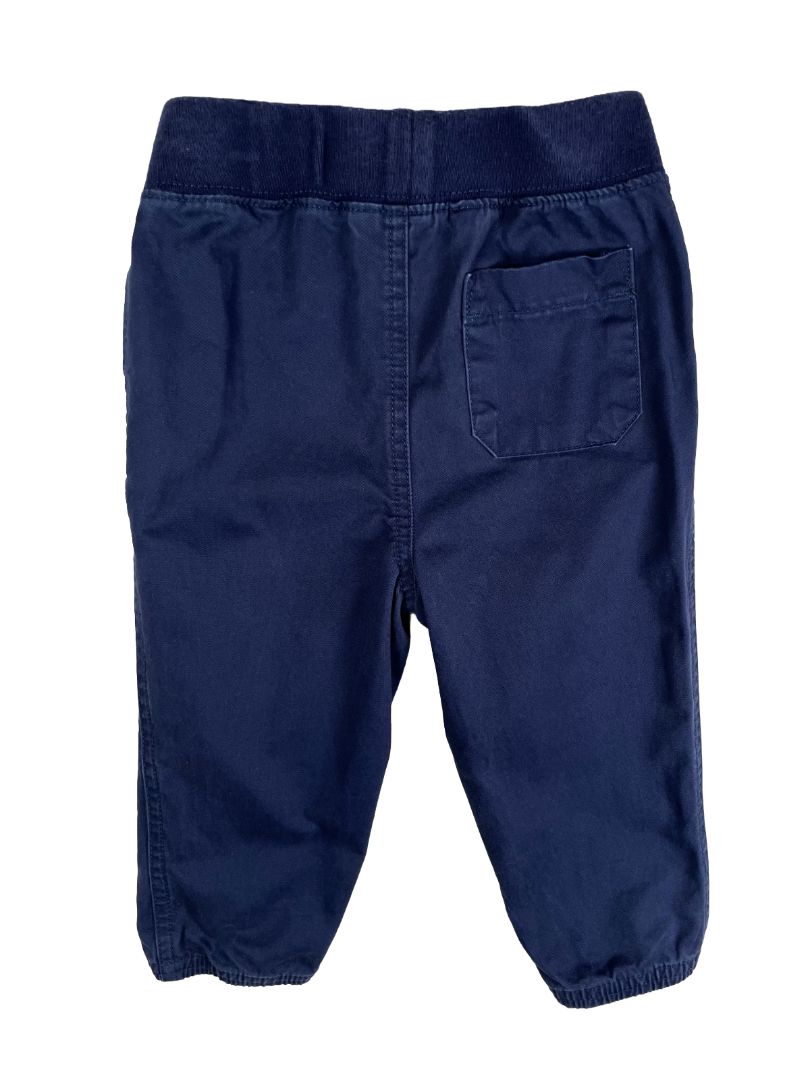 12 mo, Ralph Lauren, Blue, Pull-on chino jogger pants, decorative tie