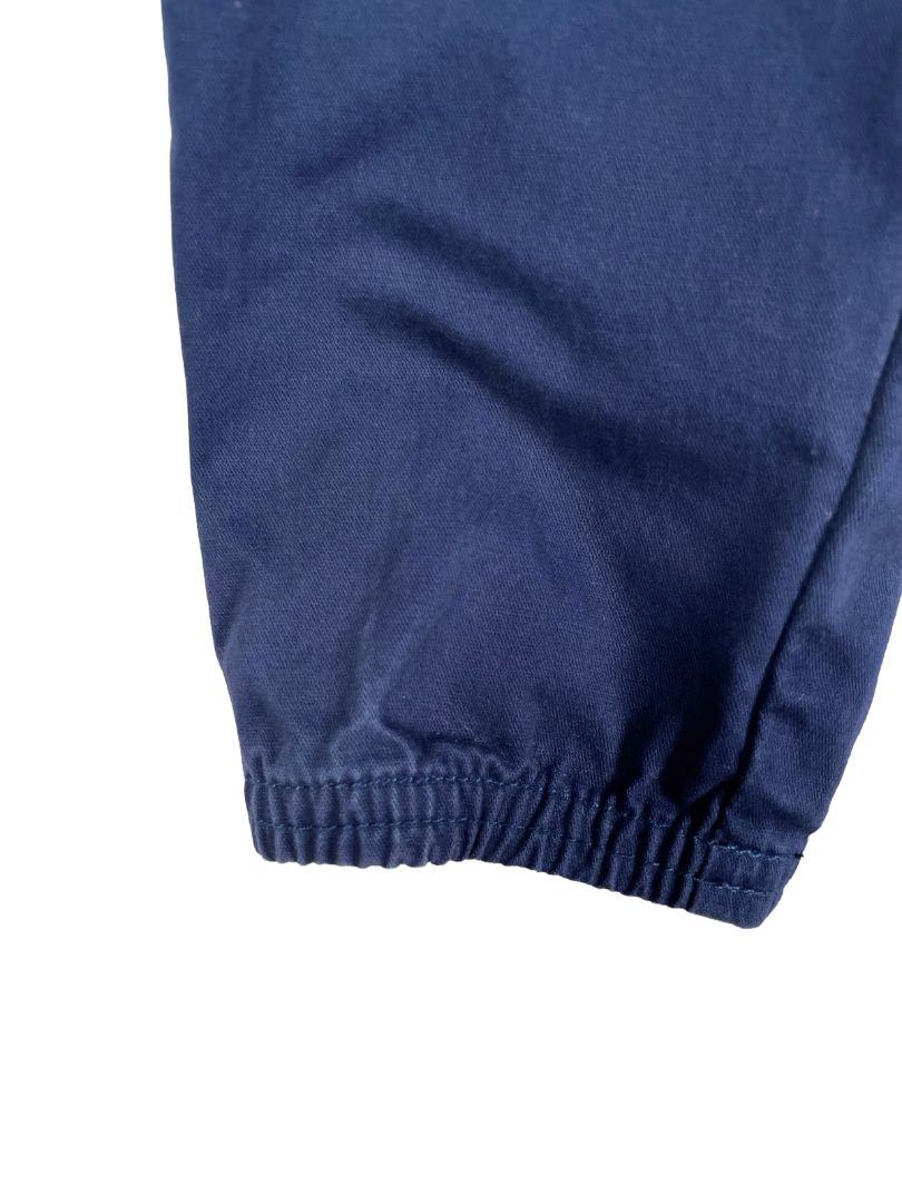 12 mo, Ralph Lauren, Blue, Pull-on chino jogger pants, decorative tie