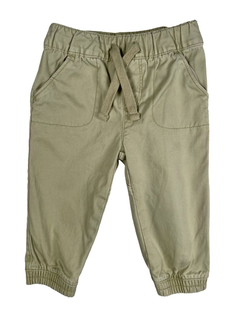 12 mo, Tucker + Tate, Brown, Pull-on khaki pants, decorative tie