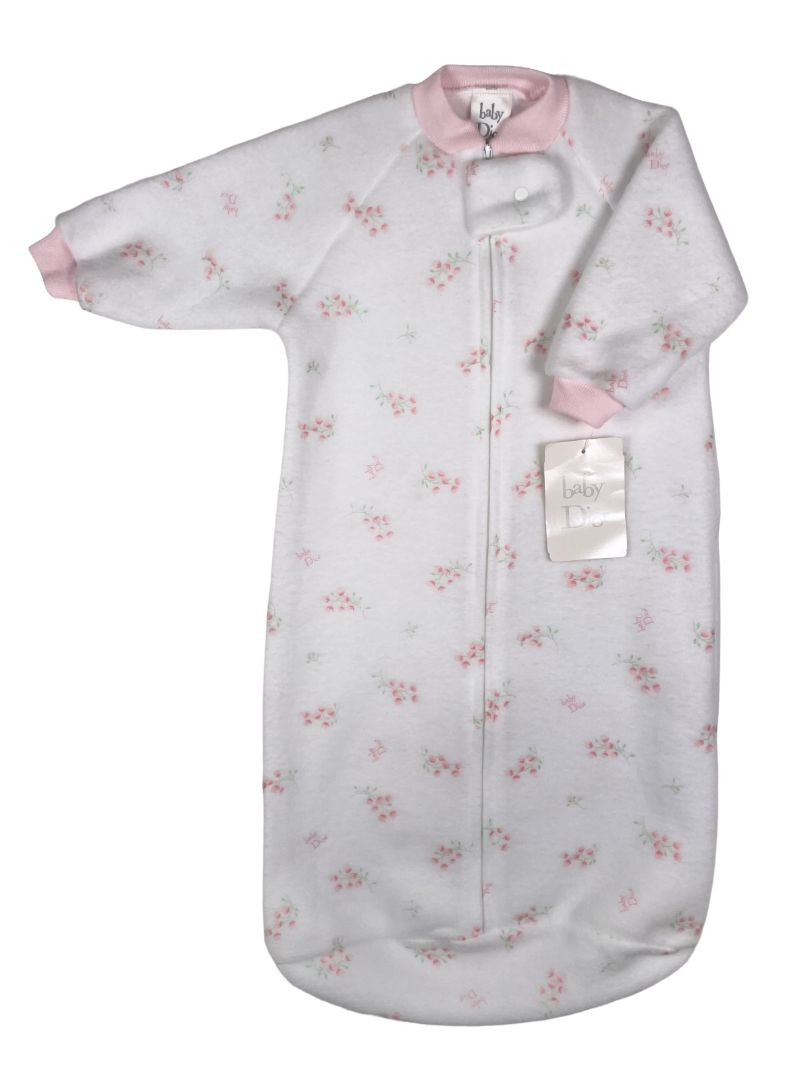 One size, baby Dior, White, NEW w/ tags - vintage fleece zip-up