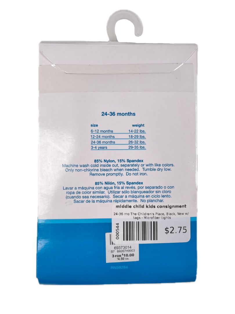 24-36 mo, The Children's Place, Black, New w/ tags - Microfiber tights