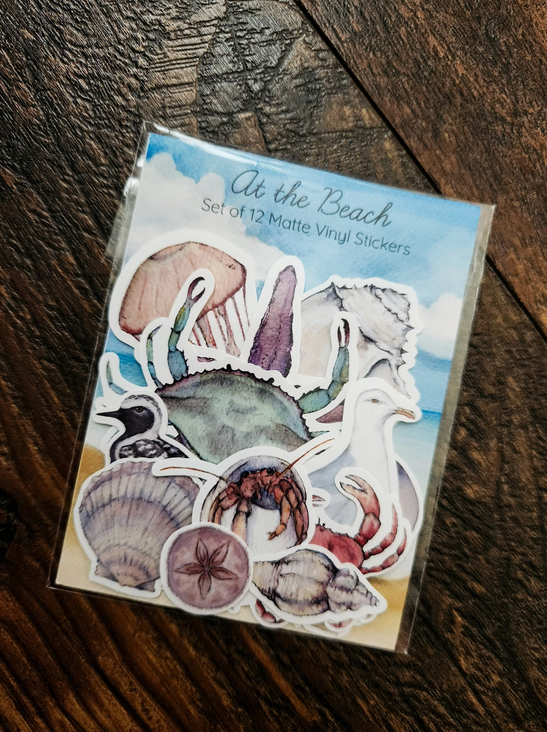 Stephanie Hathaway Designs, At the Beach Sticker Pack, Set of 12