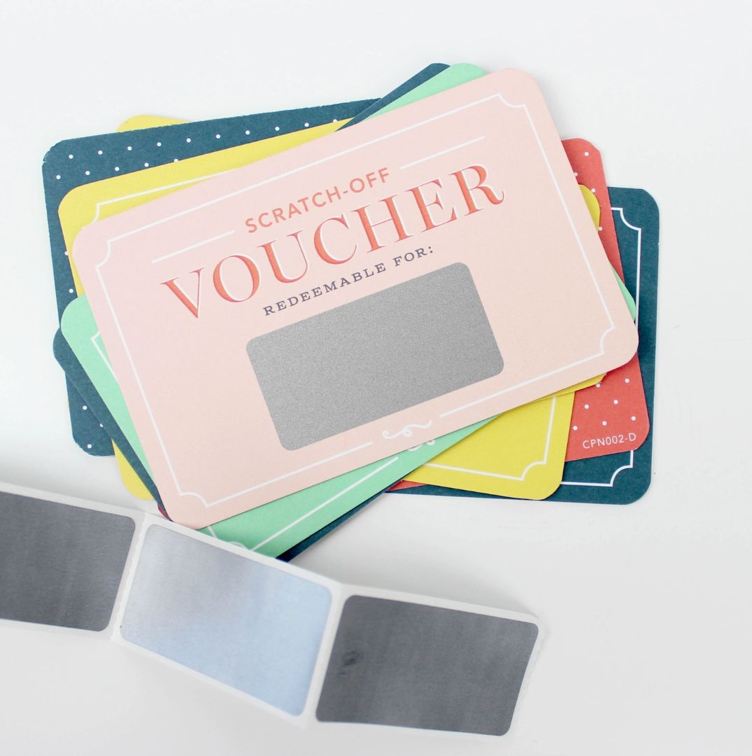 Inklings Paperie, Scratch-Off Vouchers - Box of 12
