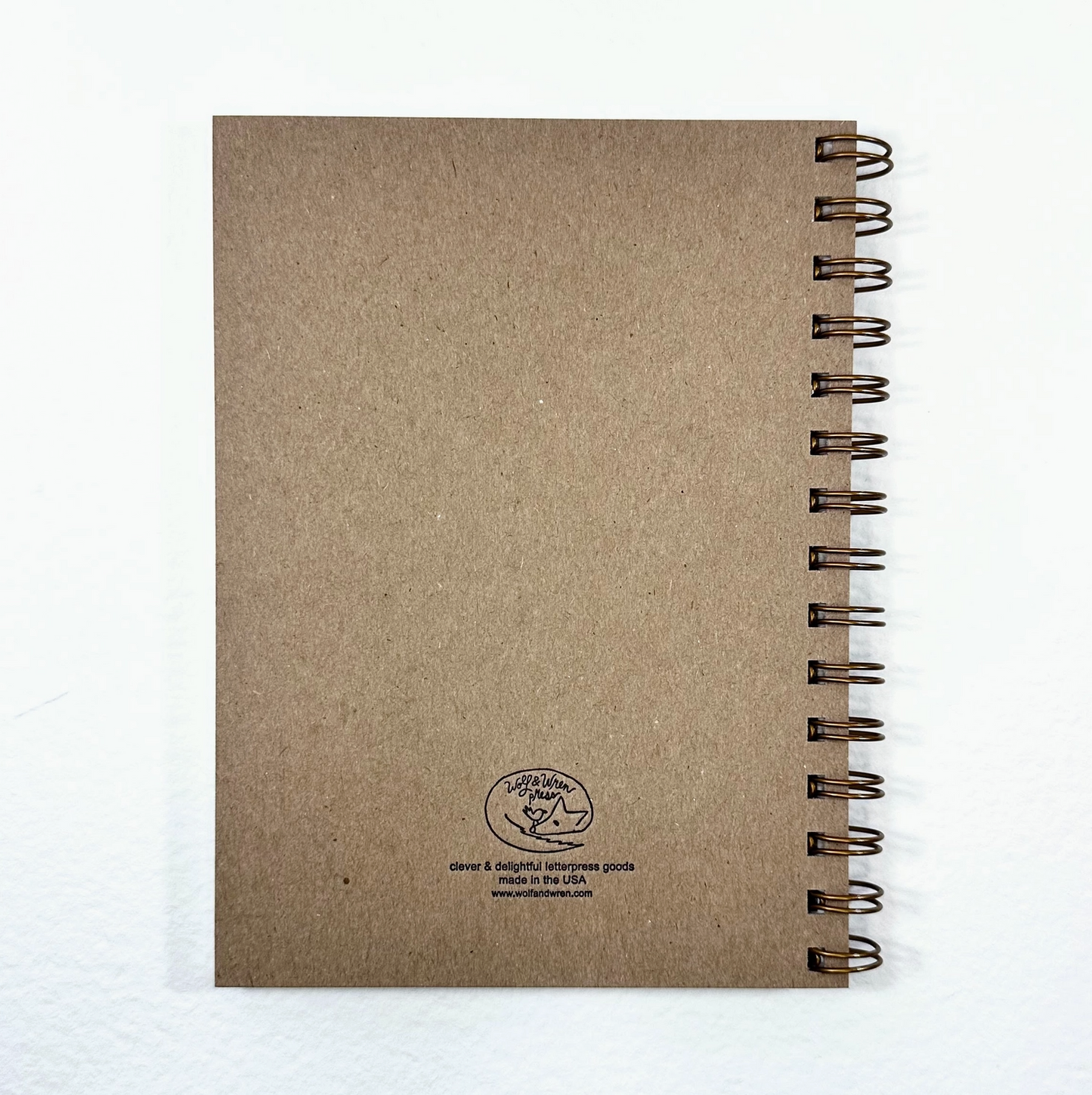 Wolf & Wren Press, Yellow, Big Ideas lightbulb spiral letterpress notebook, LARGE