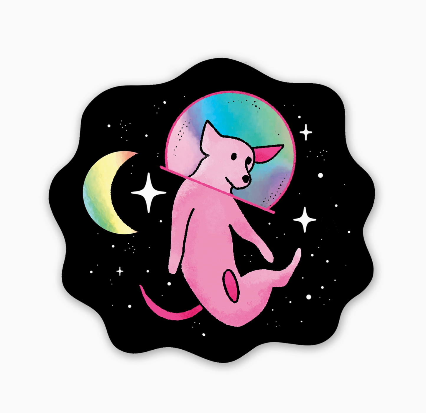 Wildkat Studio, Space dog holographic sticker