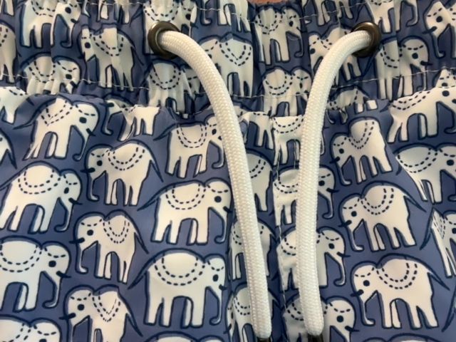 4/4T, Roller Rabbit, Blue, NEW w/ tags - Drawstring hathi elephant swim trunks