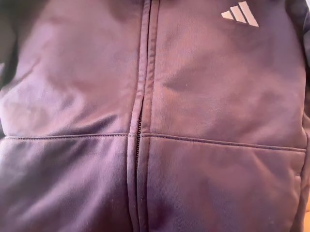 5/5T, Adidas, Purple, Two-tone hooded zip-up track jacket