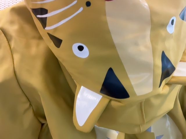 3/3T, Joules, Yellow, Tiger hooded zip-up rain jacket