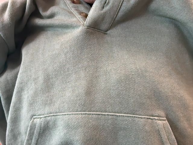 4/4T, Janie and Jack, Green, Henley terry hooded sweatshirt, kangaroo pocket