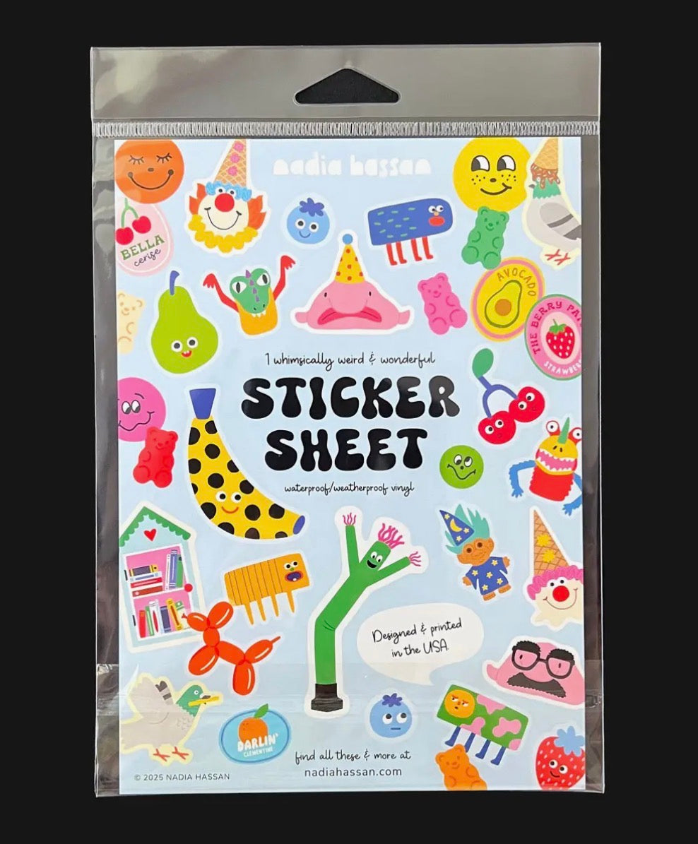 Nadia Hassan, Snack Bandits Raccoon 5x7 Sticker Sheet