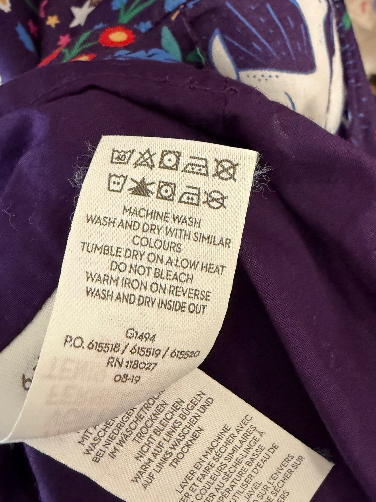 6-7, Boden, Purple, Long-sleeve Harry Potter collab dress, zip back, ruffle collar
